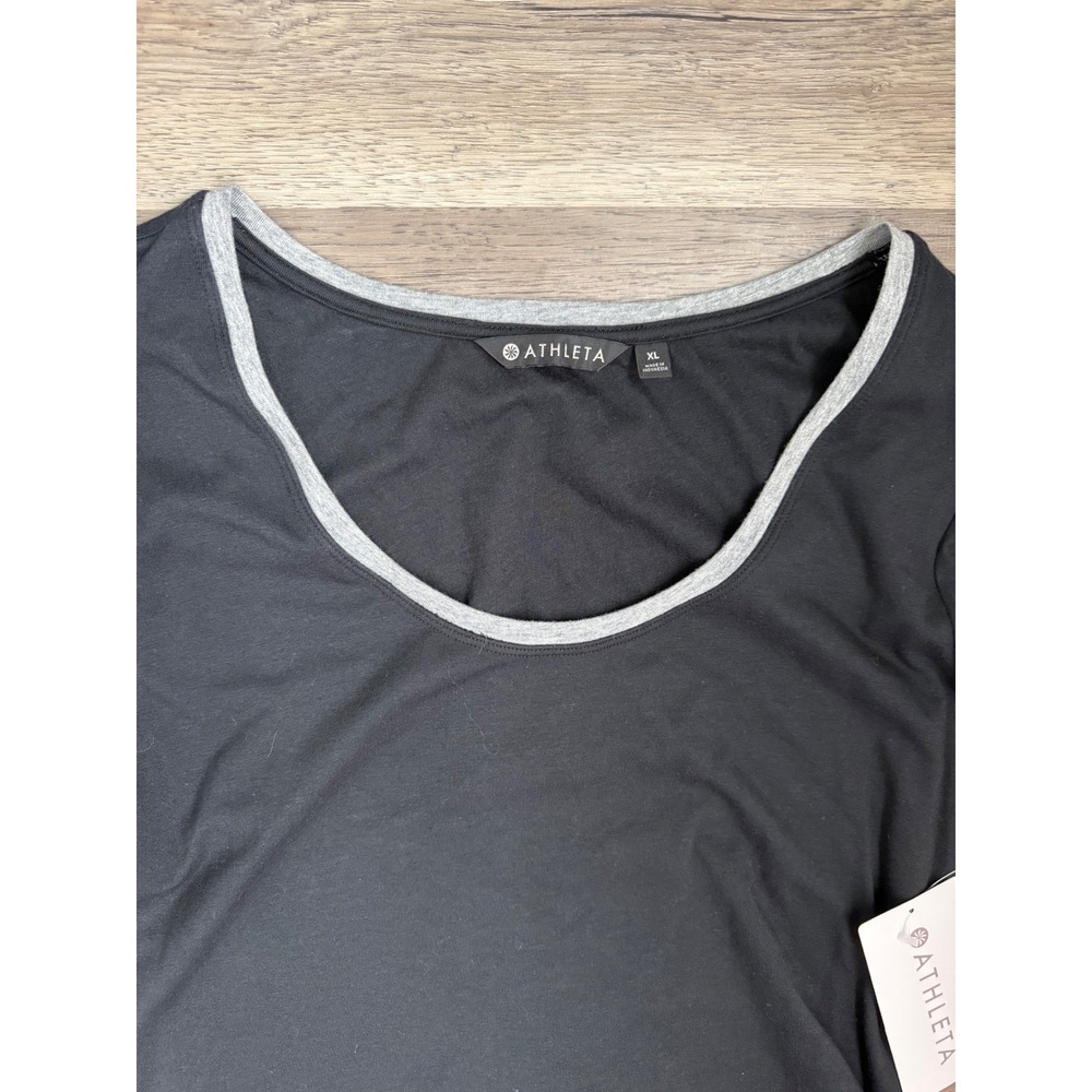 Athleta Carefree Long Sleeve Ruched Dress – Women's XL Black New With Tags - Picture 3 of 13